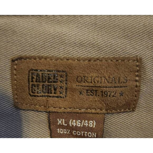 M2 Faded Glory Originals navy button-down casual/work/hiking shirt long sleeves - Picture 5 of 7